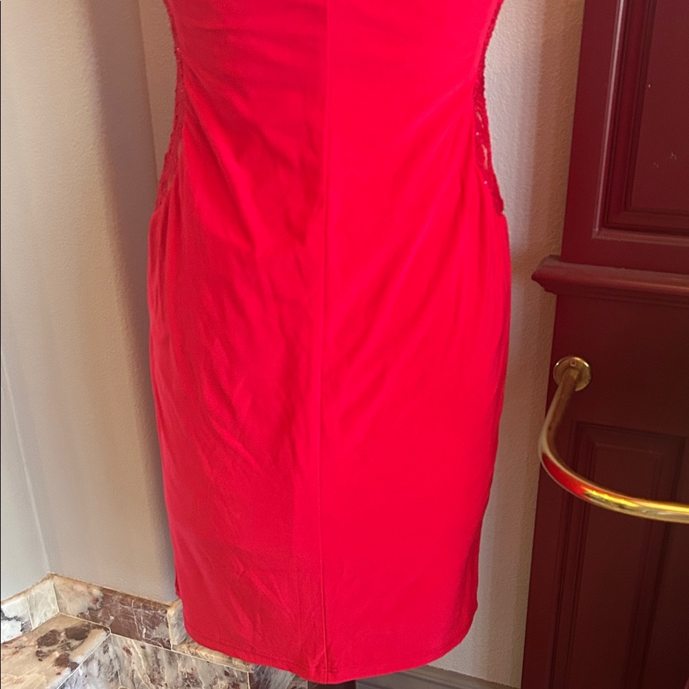R&M Richards Red Lace Mini Dress - Picture 10 of 12